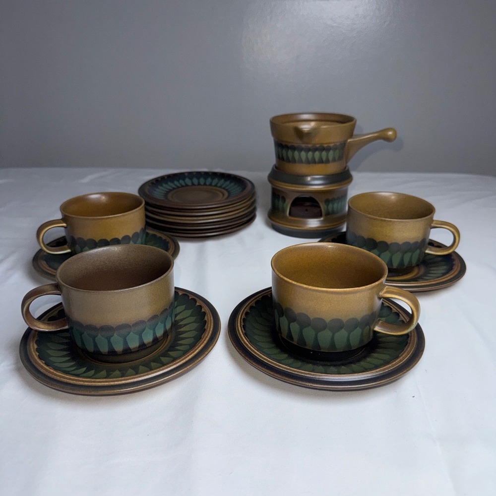Goebel Wallis Oeslauer Manufaktur Bavaria W Germany Tea Set Warmer Cups Saucers